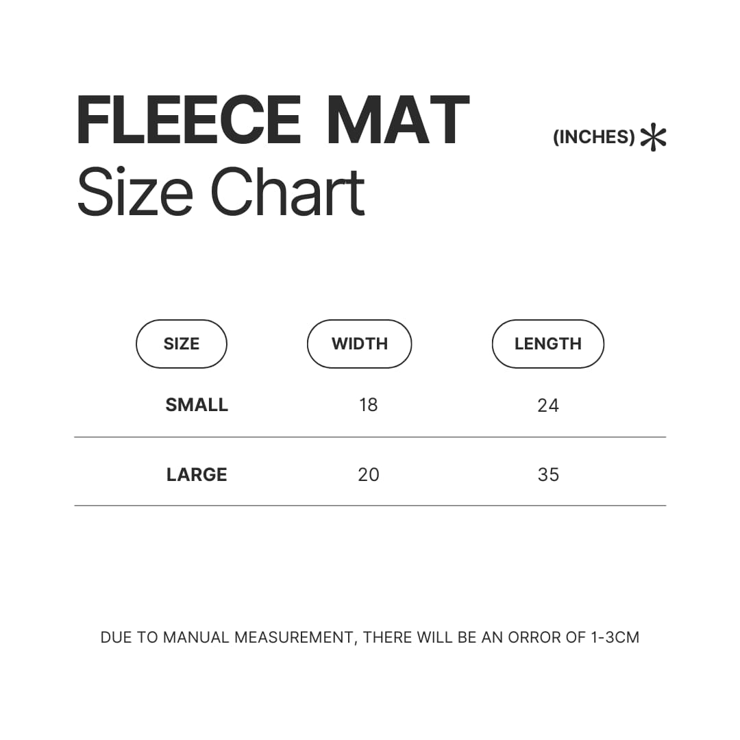 Fleece Mat Size Chart - Brockhampton Merch