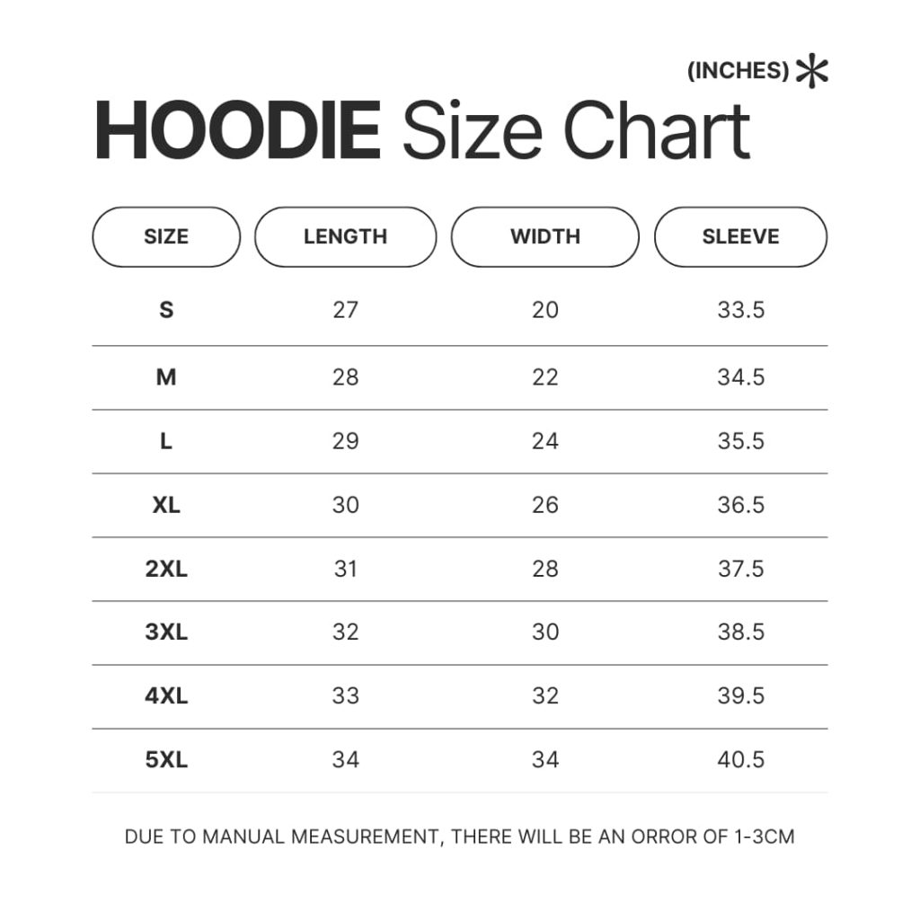 Hoodie Size Chart - Brockhampton Merch